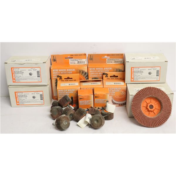 FLAT LOT OF WALTER MOUNTED FLAP WHEELS &