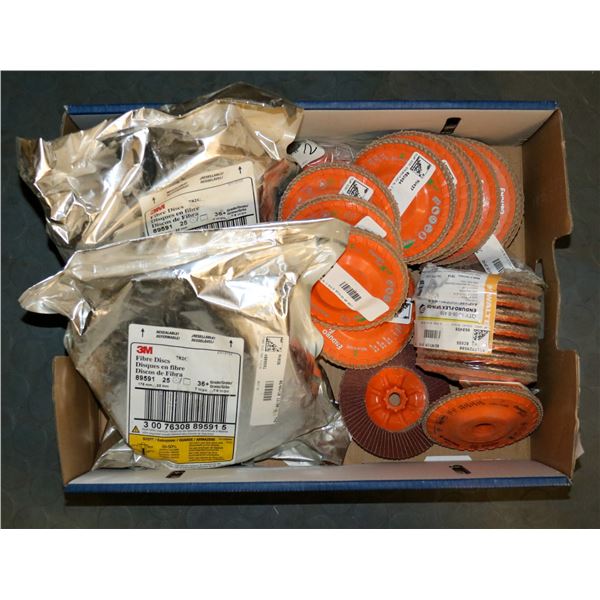 FLAT OF 3M FIBRE DISCS & WALTER FLAP DISCS