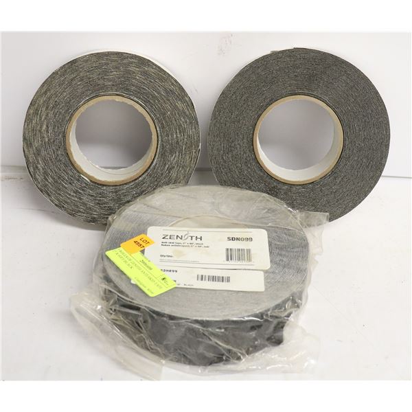 3 ROLLS OF ZENITH ANTI-SKID TAPE 2" X 60FT BLACK
