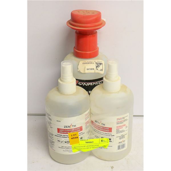 2 BOTTLES OF ZENITH LENS CLEANING FLUID & DYNAMIC