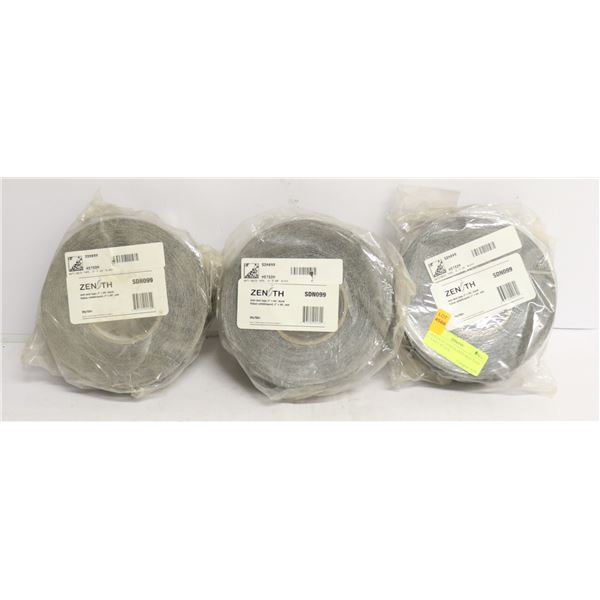 3 ROLLS OF ZENITH ANTI-SKID TAPE 2" X 60FT BLACK