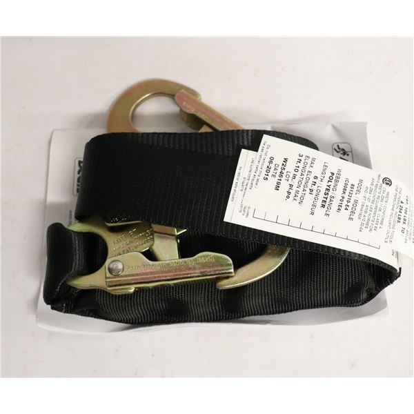 FALLPRO 6FT LANYARD W/ SNAP HOOKS