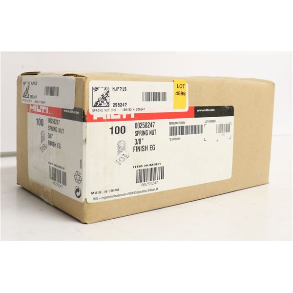 CASE OF SPRING NUTS 3/8