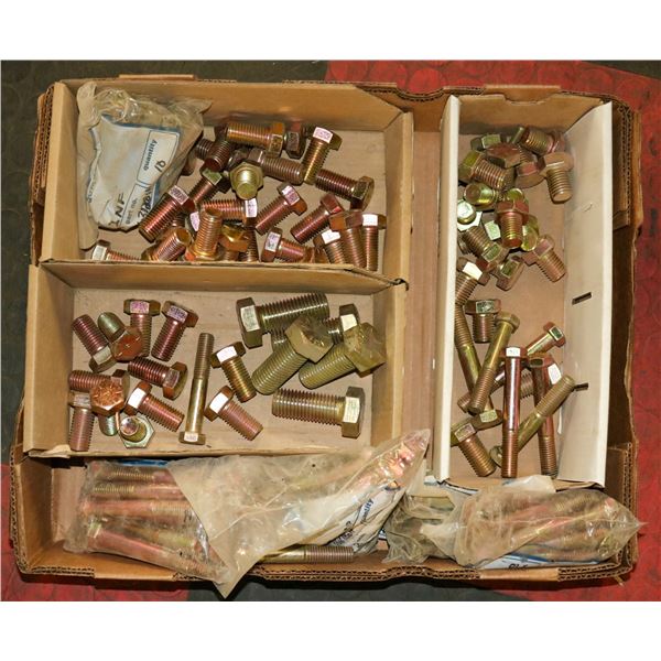 FLAT LOT OF ASSORTED HEX HEAD CAP SCREWS