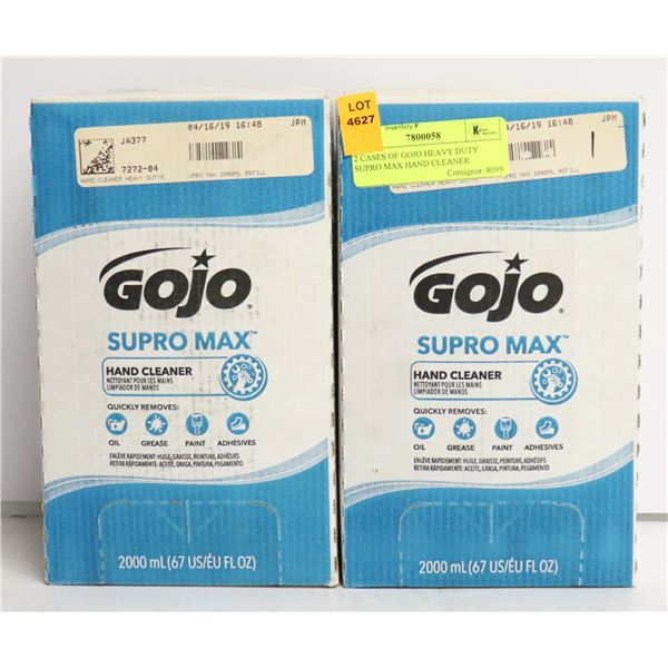 2 CASES OF GOJO HEAVY DUTY SUPRO MAX HAND CLEANER