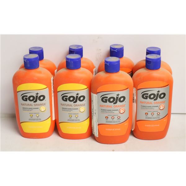 8 BOTTLES OF GOJO HAND CLEANER 414ML PER BOTTLE