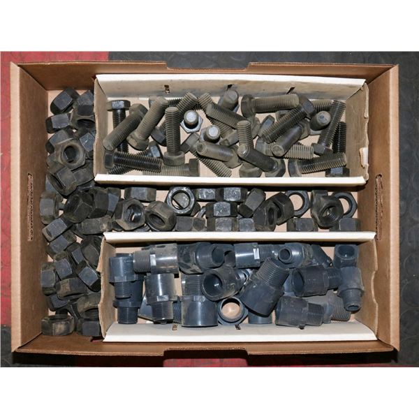 FLAT LOT OF ASSORTED INDUSTRIAL PARTS