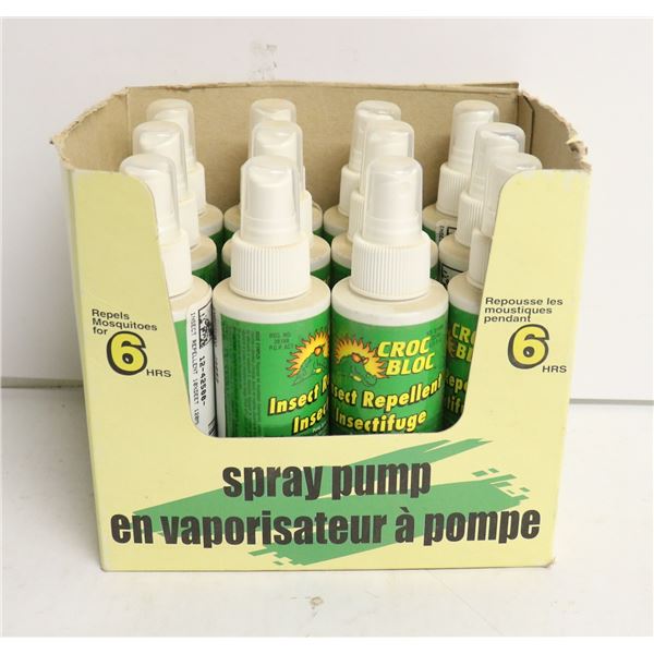CASE OF 12 CROC BLOC INSECT REPELLENT 120ML PER