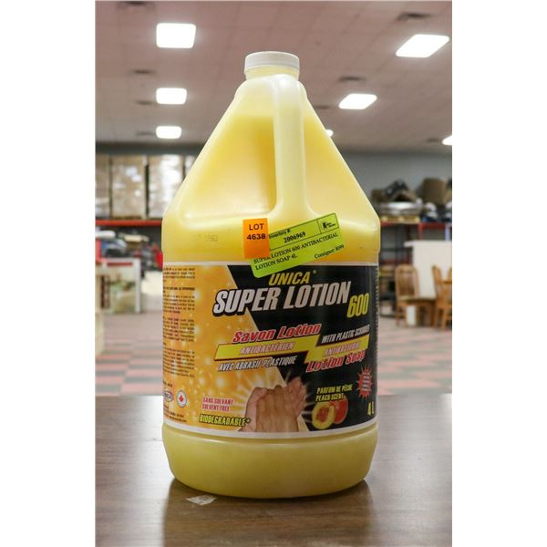 SUPER LOTION 600 ANTIBACTERIAL LOTION SOAP 4L