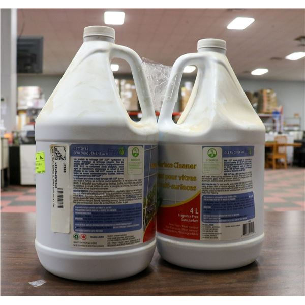 2 BOTTLES OF RMP ECO GLASS & MULTI SURFACE CLEANER