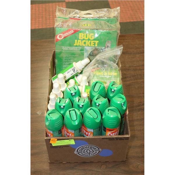 INSECT REPELLENT LOT W/ MULTIPLE CANS OF BUG SPRAY