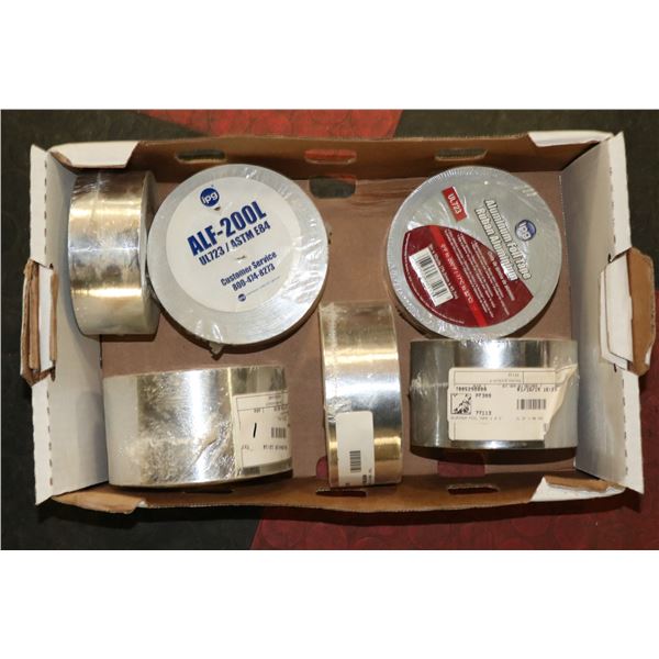 6 ASSORTED ROLLS OF ALUMINIUM TAPE