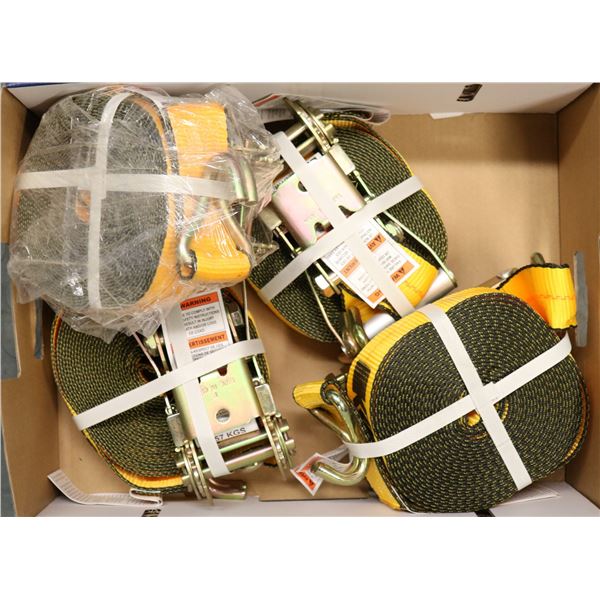 LOT OF FOUR 2" X 30' RATCHET STRAPS