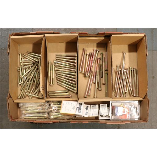 FLAT LOT OF ASSORTED BOLTS, SCREWS & MASTERCRAFT