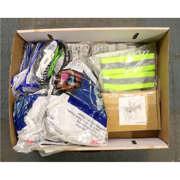 FLAT LOT OF RESPIRATORS & EYE SAFETY ITEMS