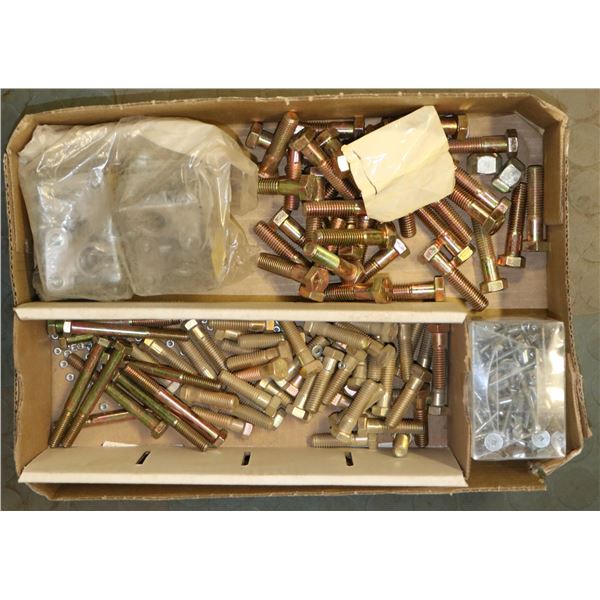 FLAT LOT OF ASSORTED HEX HEAD SCREWS