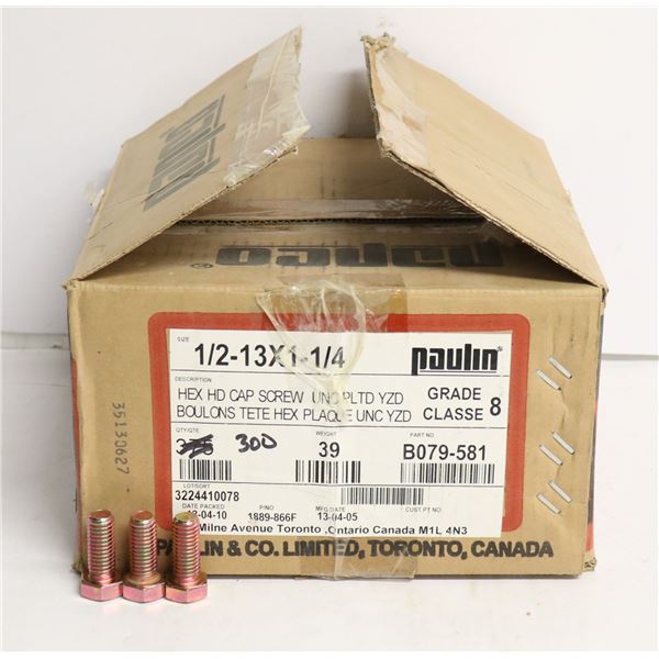 BOX OF 1/2X1-1/4 HEX HEAD CAP SCREWS