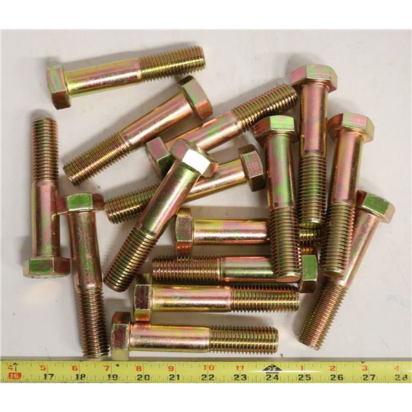 BOX LOT OF HEX CAP SCREWS 7/8 X 4 1/2