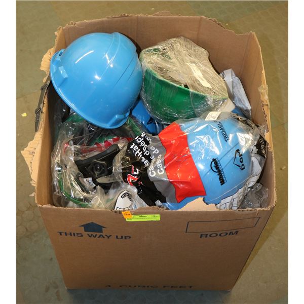 BOX FULL OF NORTH ZONE HARD HATS