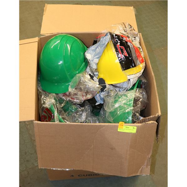 BOX FULL OF NEW NORTH ZONE HARD HATS