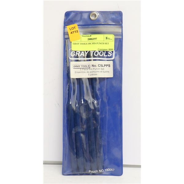 GRAY TOOLS 5PC PIN PUNCH SET