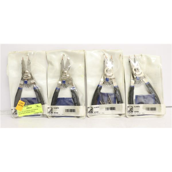 LOT OF 4 INTERNAL/EXTERNAL SNAP RING PLIERS SMALL