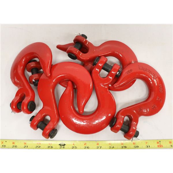 BAG LOT OF 6 CROSBY HOOK SLIPS CLEVIS CARBON