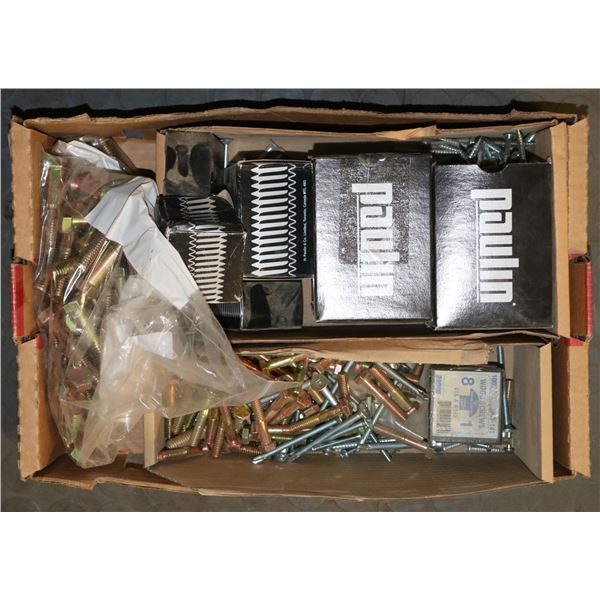 FLAT OF ASSORTED HEX HEAD SCREWS & MORE