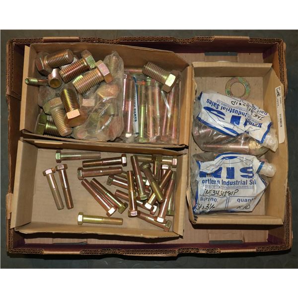 FLAT OF ASSORTED HEX HEAD SCREWS & MORE