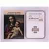 Image 1 : 1549 KB Hungary Denar 'Madonna and Child' Coin NGC AU55 w/ Story Box