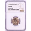 Image 1 : 1938-D Buffalo Nickel Coin NGC MS64