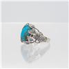 Image 2 : Beautiful Natural 6ct Blue Turquoise Silver Ring