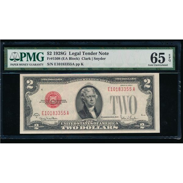 1928G $2 Legal Tender Note PMG 65EPQ