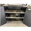 Image 2 : NAPA 2 DOOR BLACK METAL STORAGE CABINET