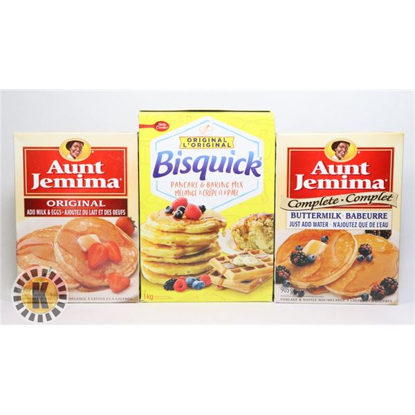 BAG OF AUNT JEMIMA PANCAKE MIX & BISQUICK