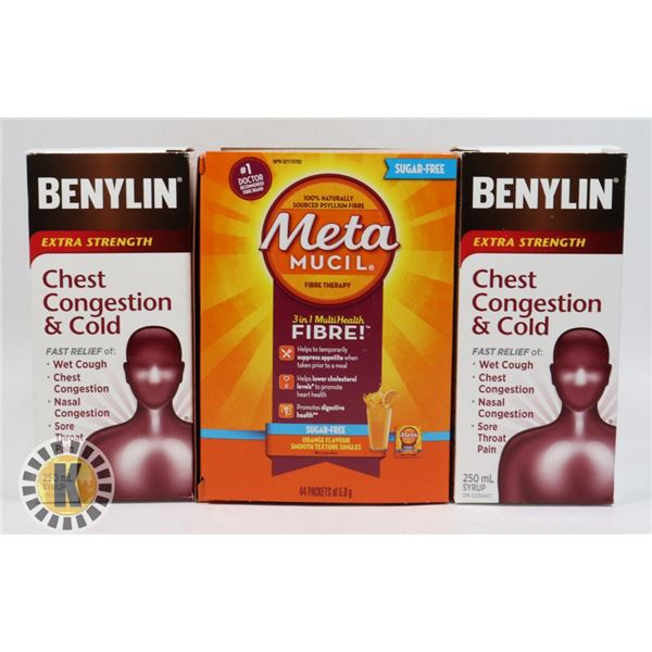 BAG OF ASSORTED COUGH & COLD MEDICINE