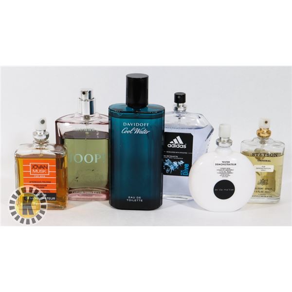 BAG OF ASSORTED PERFUME INCLUDES DAVIDOFF