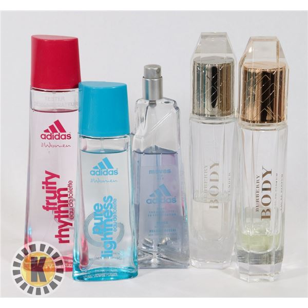 BAG OF ADIDAS AND BURBERRY PERFUME