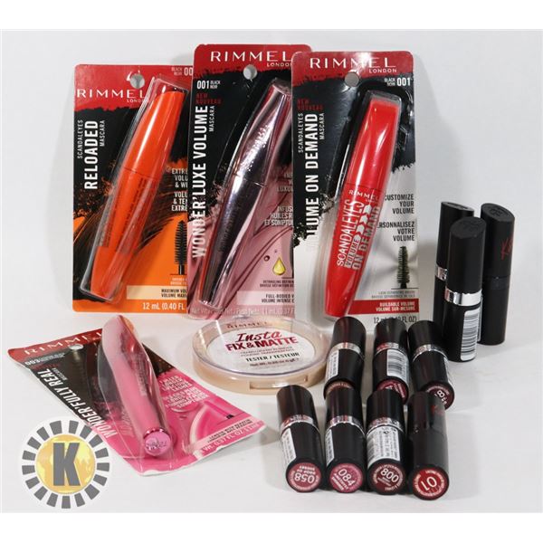 BAG OF RIMMEL COSMETIC PRODUCTS