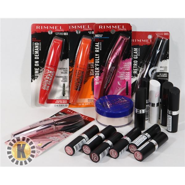 BAG OF RIMMEL COSMETIC PRODUCTS