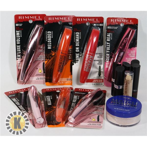 BAG OF RIMMEL COSMETIC PRODUCTS