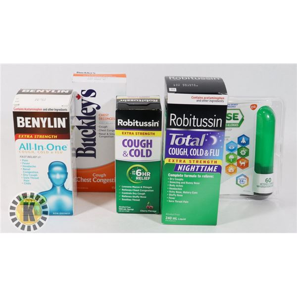 BAG OF ASSORTED COUGH & COLD MEDICINE
