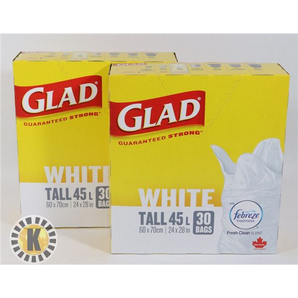 BAG OF 45L GLAD GARBAGE BAGS