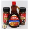 Image 1 : BAG OF AUNT JEMIMA SYRUP & TIM HORTONS INSTANT COFFEE