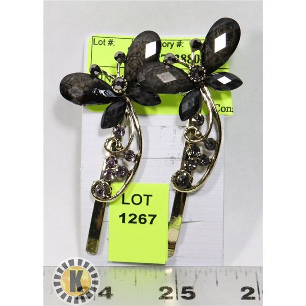 VINTAGE STYLE RHINESTONE HAIR BOBBIE PINS