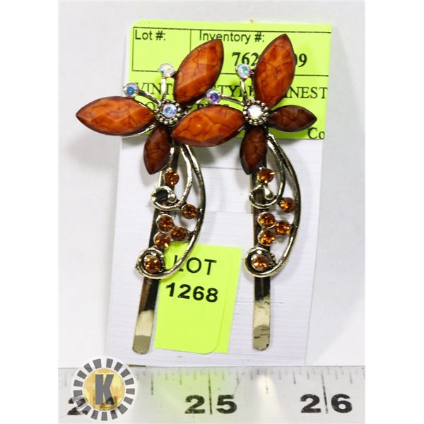 VINTAGE STYLE RHINESTONE HAIR BOBBIE PINS