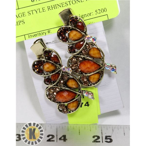 VINTAGE STYLE RHINESTONE HAIR CLAMPS