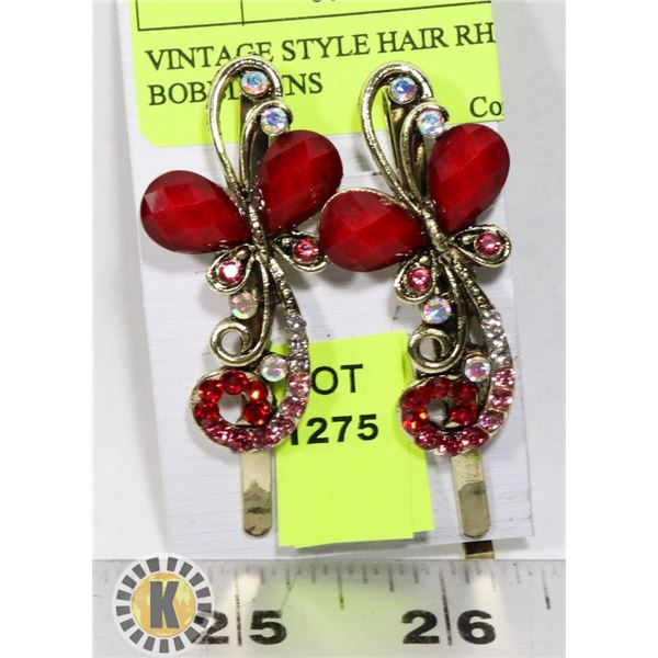 VINTAGE STYLE HAIR RHINESTONE BOBBIE PINS