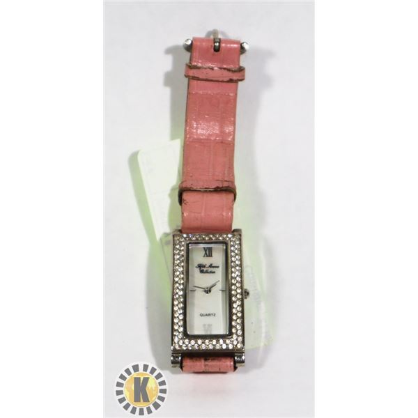 FIFTH AVENUE PINK STRAP WATCH