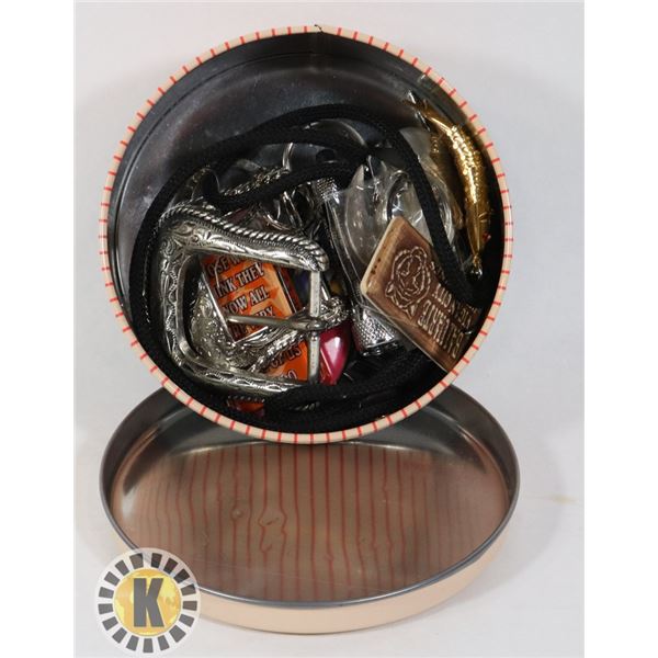 FORT EDMONTON TIN WITH BUCKLES & MORE